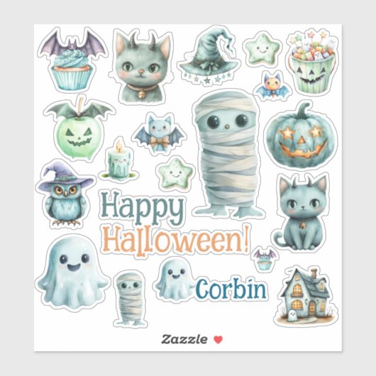 Halloween op maat gemaakte vinyl sticker (Vel)