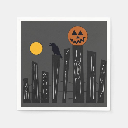 Halloween op papier servet (Voorkant)