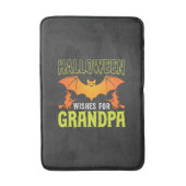 Halloween Opa Vleermuis Heks Wensen Badmat (Voorkant Verticaal)