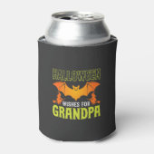 Halloween Opa Vleermuis Heks Wensen Blikjeskoeler (Blikje Voorkant)