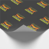 Halloween Opa Vleermuis Heks Wensen Cadeaupapier (Hoek)