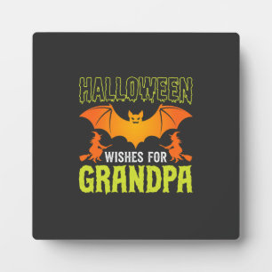 Halloween Opa Vleermuis Heks Wensen Fotoplaat