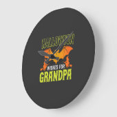 Halloween Opa Vleermuis Heks Wensen Grote Klok (Hoek)