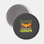 Halloween Opa Vleermuis Heks Wensen Magneet (Voorkant / Achterkant)