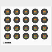 Halloween Opa Vleermuis Heks Wensen Ronde Sticker (Vel)