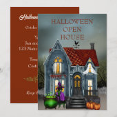 Halloween Open House Uitnodiging (Voorkant / Achterkant)