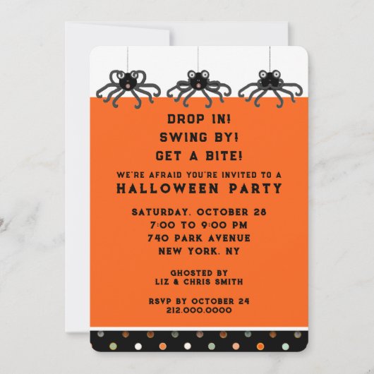 Halloween Open Huis Kaart (Voorkant)