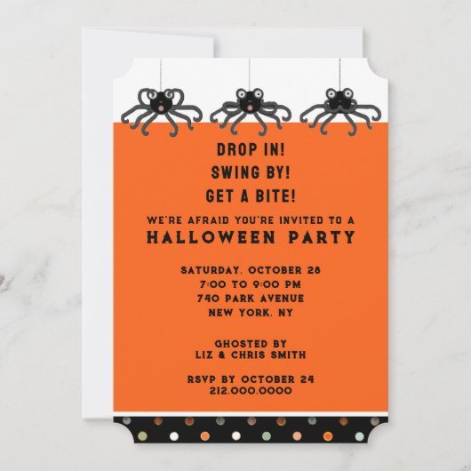 Halloween Open Huis Kaart (Voorkant)