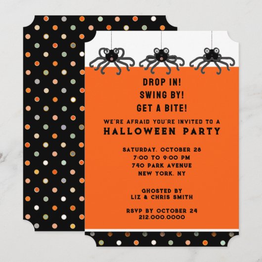 Halloween Open Huis Kaart (Voorkant / Achterkant)