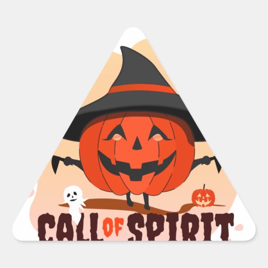 Halloween Oproep van Geest Sticker (Voorkant)
