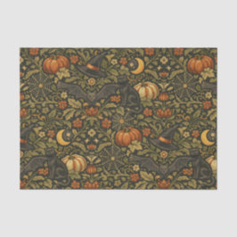 Halloween Orange Black Cats Bats  Tissuepapier