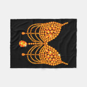 Halloween Orange Bra Design Costume Show Girls  Fleece Deken (Voorkant (Horizontaal))