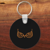Halloween Orange Bra Design Costume Show Sleutelhanger (Voorkant)