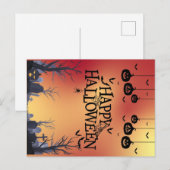 Halloween Orange Briefkaart (Voorkant / Achterkant)