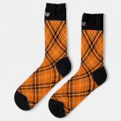 Halloween Orange Tartan Socks Sokken (Links)