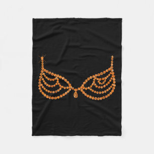 Halloween Oranje Beha Ontwerp Kostuum Show Meisjes Fleece Deken