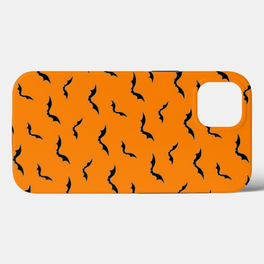 Halloween Oranje & Black Bats Flying Pattern Case-Mate iPhone Case (Achterkant (horizontaal))