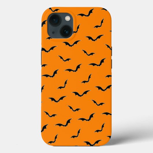 Halloween Oranje & Black Bats Flying Pattern Case-Mate iPhone Case (Achterkant)