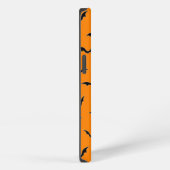 Halloween Oranje & Black Bats Flying Pattern iPhone Hoesje (Rechterkant)
