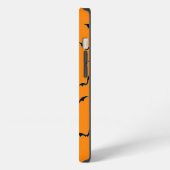 Halloween Oranje & Black Bats Flying Pattern iPhone Hoesje (Linkerkant)
