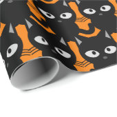 Halloween Oranje Black Cat Decoupage of Cadeaupapier (Rol Hoek)