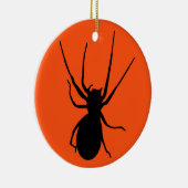 Halloween Oranje Black Creepy Spider Ornament (Rechts)