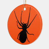 Halloween Oranje Black Creepy Spider Ornament (Links)