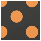 Halloween Oranje Black Polka Dot Stof (Close Up)