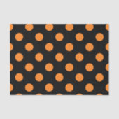 Halloween Oranje Black Polka Dot Tissuepapier (Voorkant)