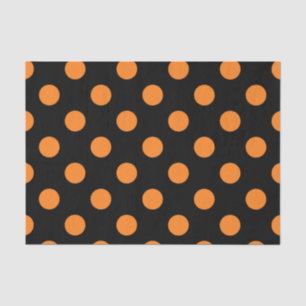 Halloween Oranje Black Polka Dot Tissuepapier