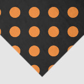 Halloween Oranje Black Polka Dot Tissuepapier (Detail)