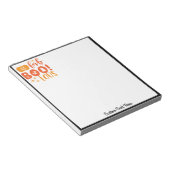 Halloween Oranje Black Pumpkin Boo Persoonlijk Notitieblok (Schuin)