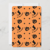 Halloween Oranje Black Spooky Pumpkin Witch Kaart (Achterkant)