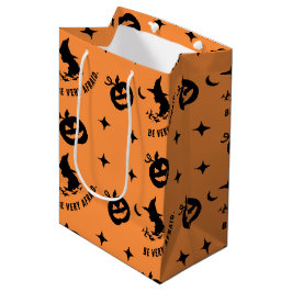 Halloween Oranje Black Spooky Pumpkin Witch Medium Cadeauzakje