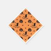 Halloween Oranje Black Spooky Pumpkin Witch Servet (Hoek)