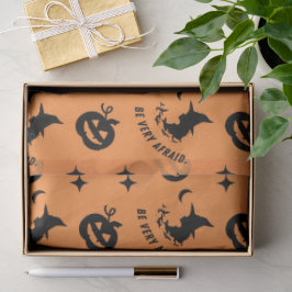 Halloween Oranje Black Spooky Pumpkin Witch Tissuepapier