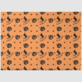 Halloween Oranje Black Spooky Pumpkin Witch Tissuepapier (Voorkant)