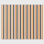 Halloween Oranje Black White Stripes Pattern Gift Cadeaupapier (Vlak)