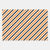 Halloween Oranje Black White Stripes Pattern Gift Inpakpapier Vel (Voorkant 2)