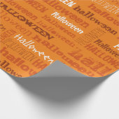  Halloween (oranje) Cadeaupapier (Hoek)