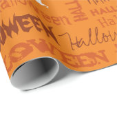  Halloween (oranje) Cadeaupapier (Rol Hoek)