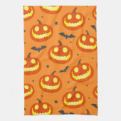 Halloween Oranje Cartoon Pumpkin Pattern Theedoek (Verticaal)