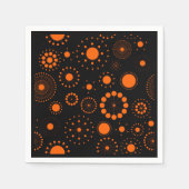 Halloween Oranje en Black Circles Patroon Servetten (Voorkant)