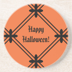 Halloween Oranje en Black Pattern Zandsteen Onderzetter