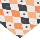 Halloween Oranje en Black Spider Argyle Pattern Medium Tafelloper (Hoek)