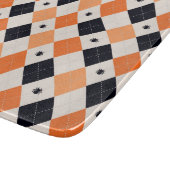 Halloween Oranje en Black Spider Argyle Pattern Snijplank (Hoek)