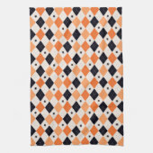 Halloween Oranje en Black Spider Argyle Pattern Theedoek (Verticaal)