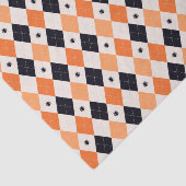 Halloween Oranje en Black Spider Argyle Pattern Tissuepapier (Detail)