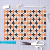 Halloween Oranje en Black Spider Argyle Pattern Tissuepapier (Craft)