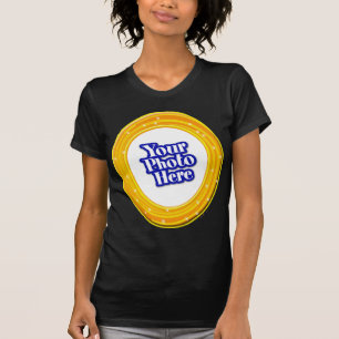 Halloween Oranje en geel zwijn met uw foto T-shirt
